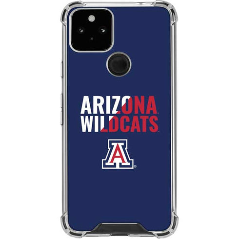 University of Arizona Wildcats Logo Split Blue Google Pixel 5 Clear Case